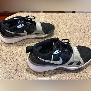 Nike Black and Silver Low-Top turf sneakers